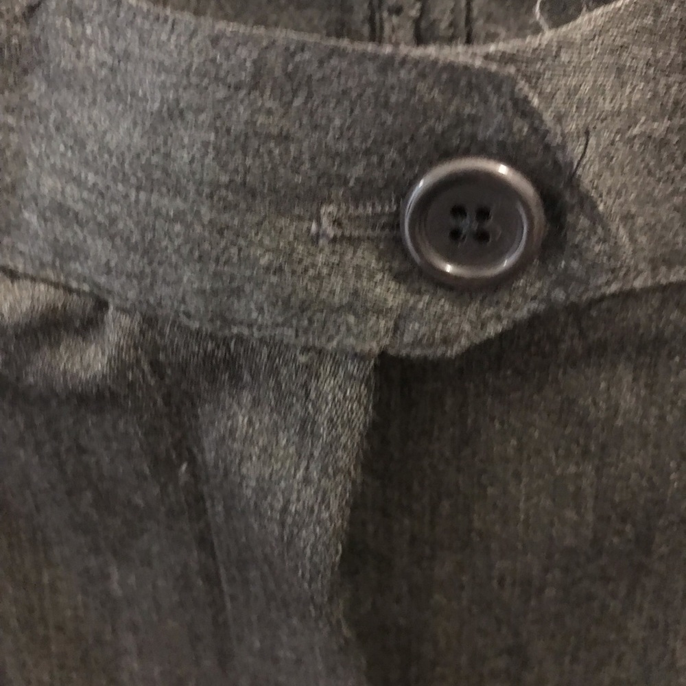 Vintage Escada Trouser Pants 44 large wide leg gray charcoal - Picture 4 of 10